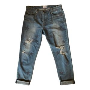 HUDSON RILEY Cropped Relaxed Straight Jeans 30